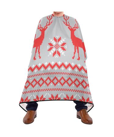 Waterproof Barber Cape -Geometric Reindeer Cheetah Haircut Bib for Men Unisex Hair Cutting Cape(8rp1a)