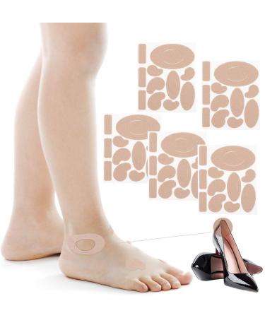 Moleskin Tape - Heel Stickers Blister Prevention Pads First Aid Cushion for Feet Fabric Padding 11 Shapes (55 Pieces)