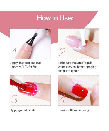 2 Pack 15ML Liquid Latex for Nails - Peel Off Cuticle Guard & Skin Barrier Protector - Fast Drying & Odorless - Nail Art Liquid Tape - Buy Online on GoSupps.com