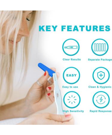 ACCUBIO Rapid Detection Pregnancy Test Extra Sensitive HCG Urine Midstream Test Early Detection Pregnancy Test Strips Result Within 5 Minutes Over 99% Accurate 25mIU/mL 5PACK - Buy Online on GoSupps.com