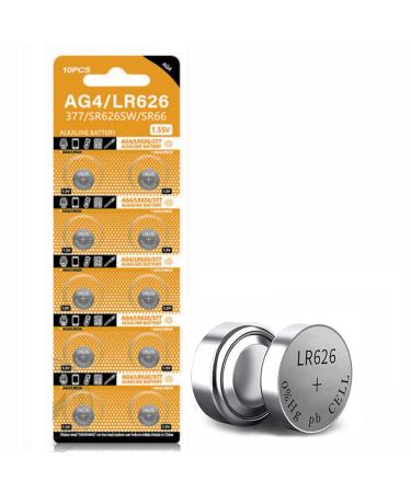 TXY 10Packs SR626SW LR626 AG4 377 1.5V Watch Battery Button Coin Cell Battery