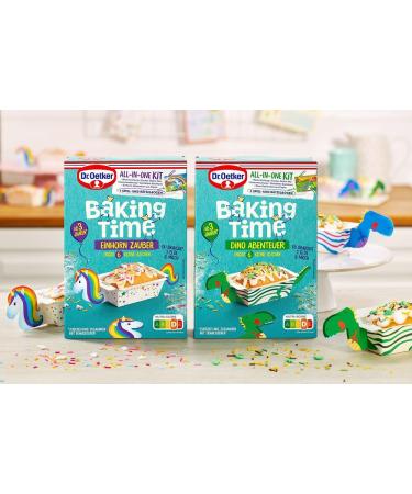 Dr. Oetker Baking Time Dino Adventure Kit - Bake 6 Dino Shaped Cakes | All-in-One Fun for Kids | International Shipping Available - Buy Online on GoSupps.com