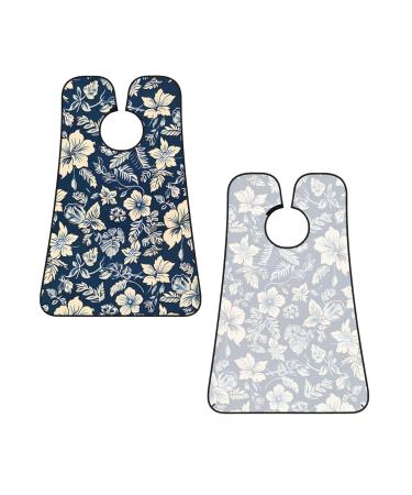 Blue and White Floral Shaving Bib | Waterproof Beard Apron | Perfect Gifts for Dad | One Size Fits All - Buy Online on GoSupps.com