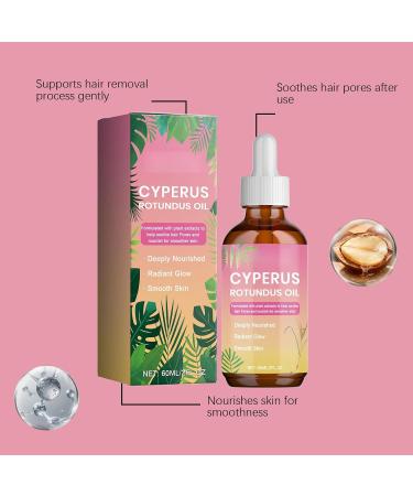 Cyperus Rotundus Oil for Hair Growth Reduction | Hair Removal Oil for Reducing Unwanted Body Hair Moisturizing & Soothing All Skin Types 60ml - Buy Online on GoSupps.com