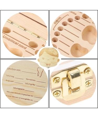 Wooden Tooth Box for Girls - Personalized Milk Tooth Storage Gift for Baptism & Birthdays - Buy Online on GoSupps.com
