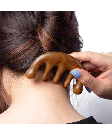 Moreinday Handmade Sandalwood Scalp Massager Comb Gift for Women - Lucky 02 - Buy Online on GoSupps.com