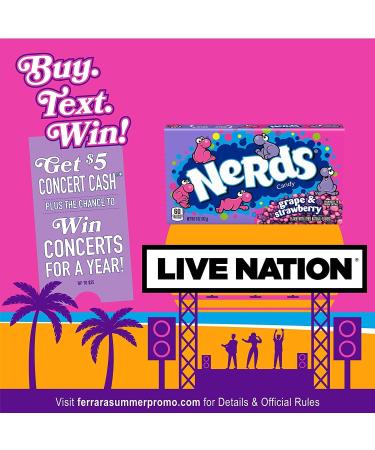 The Love of Nerds Grape/Strawberry Flavours Theatre Box 141.7g (Pack of 2) Delicious Tasty And Twisty Treat Gift Hamper For Birthday Christmas Sold By Kidzbuzz - Buy Online on GoSupps.com