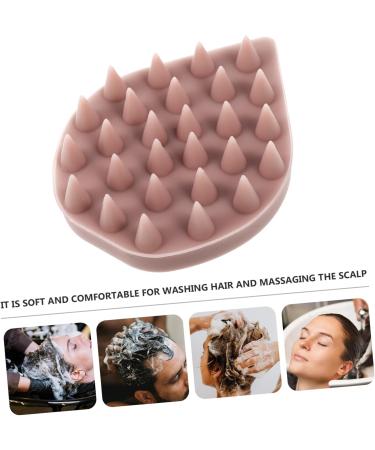 SESESFOUFU Portable Pink Bathing Brush & Scalp Massager - Silicone Hair Comb & Shampoo Brush for Ultimate Hair Care 8.5x7cm - Buy Online on GoSupps.com