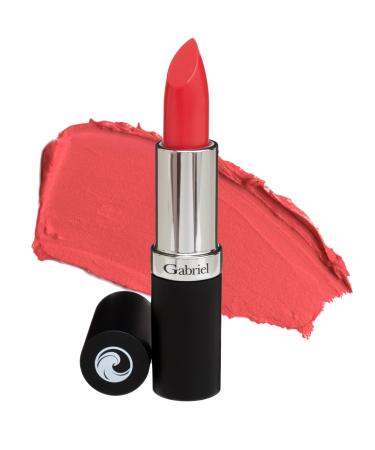 Gabriel Cosmetics Lipstick (Tea Rose - Orange Red/Warm Matte)  Natural  Paraben Free  Vegan  Gluten-free  0.13 Oz