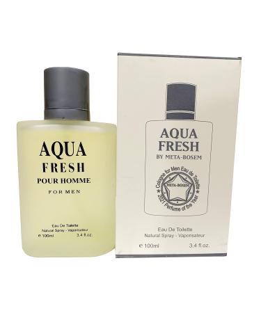 META-BOSEM Aqua Fresh Men's Cologne Eau de Toilette Natural Spray - Fresh Woody Scents - Aquatic Marine Notes - Great Holiday Gift - for All Day Use - a Classic Bottle 3.4 Fluid Ounce/100Ml Aqua Fresh 3.4 Fl Oz (Pack of 1) - Buy Online on GoSupps.com