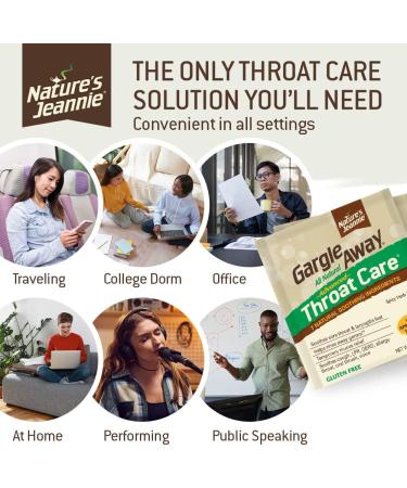 Nature's Jeannie Gargle Away All-Natural Throat Care - Soothes Sore Throat, Tough Mucus, Persistent Cough, Oral Thrush - Spicy Herb Flavor - 20 Packets - Buy Online on GoSupps.com