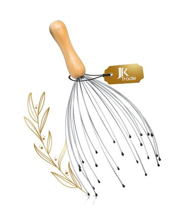 JK Trade head massage spider with 24 fingers on 2 levels helpful for relaxation hair growth sleeping |Head massager made of best lotus wood noble gifts box gift ideas for women