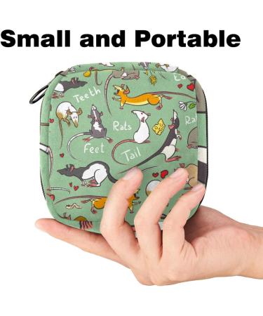Women's Rat Pattern Binding-Up Bags | Tampon Storage & Zip Pocket Bags - Multipurpose Menstrual Accessories - Buy Online on GoSupps.com