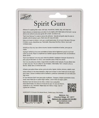Mehron Spirit Gum (.125 oz) - Professional Grade Adhesive for Makeup Application - Buy Online on GoSupps.com