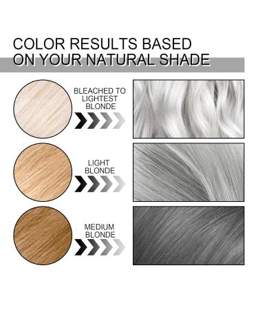 Silver Gray Natural Hair Dye Cream - Unisex Permanent Light Gray Silver Color - 3 Pack for All Hair Types - Buy Online on GoSupps.com