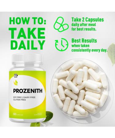 (2 Pack) Prozenith Capsules Official Prozenith Supplement with All Natural Ingredients Pro Zenith Advanced Formula Wellness Support Pills Maximum Strength Vitamin for Men and Women (120 Capsules) - Buy Online on GoSupps.com