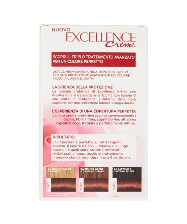 L'Or al Paris Excellence Triple Treatment Colour Cream 5.5 Mahogany | Buy Internationally - Best Hair Colour Solution - Buy Online on GoSupps.com