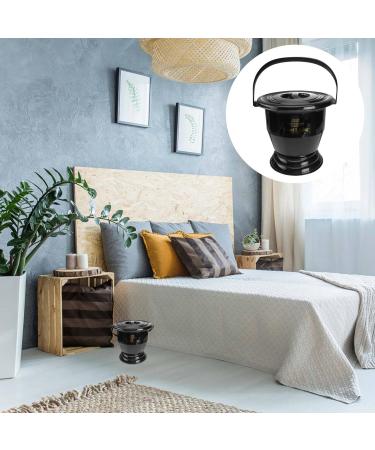 Portable Spittoon Urine Chamber Pots: Unisex Urinal Bottle Old Child Potty Bedpan with Lid Car Emergency Toilet for Children Camping Travel Home (Black) (Black) - Buy Online on GoSupps.com