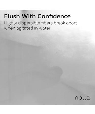 Nolla Flushable Wipes - 100% Plant-Based, Plastic-Free, Biodegradable - Unscented with Aloe & Vitamin E - Septic & Sewer Safe - 360 Count (6 Packs of 60) - Buy Online on GoSupps.com
