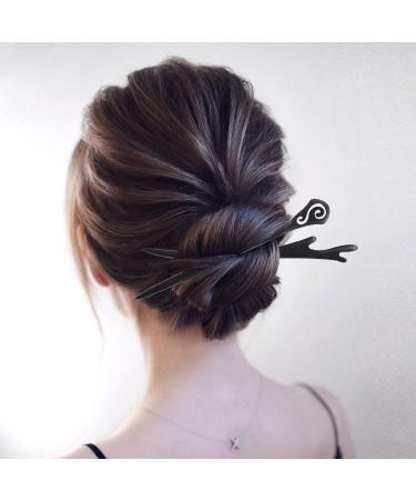 Wooden Hair Sticks: 7 Styles for Long Thick Hair | Chinese & Japanese Hair Pins for Women Buns | Hair Accessories - Buy Online on GoSupps.com