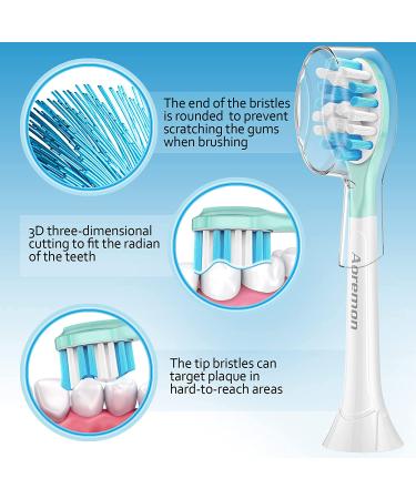 Aoremon Replacement Toothbrush Heads for Philips Sonicare C3 Premium & G3 Gum Care - 6 Pack White - Buy Online on GoSupps.com