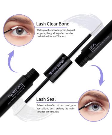 Wendy Lashes Eyelash Glue - Clear Bond & Seal for DIY Extensions | 10ml Cluster Lash Glue - Buy Online on GoSupps.com