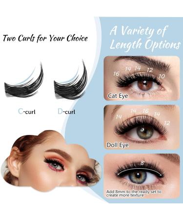 168 Pcs Tulip & Violet C-Mix Lash Clusters | DIY Eyelash Extensions Kit - Buy Online on GoSupps.com