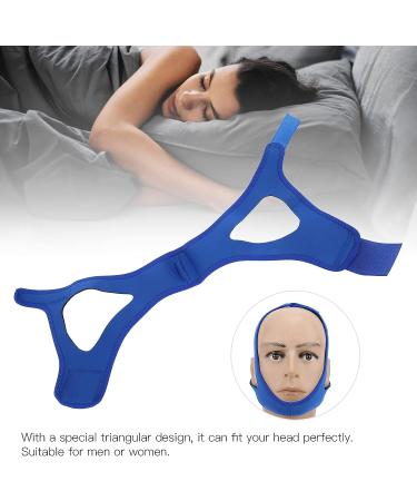 Minifinker Breathable Chin Strap - Anti Snoring Solution with Hook and Loop Design (Blue) - Buy Online on GoSupps.com
