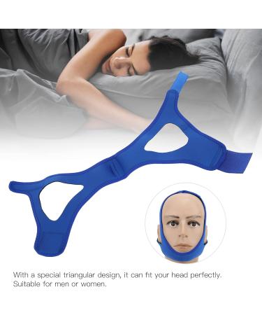 Buy Adjustable Anti-Snoring Chin Strap - Breathable Jaw Support Belt (Blue) for Better Sleep | International Shipping Available - Buy Online on GoSupps.com