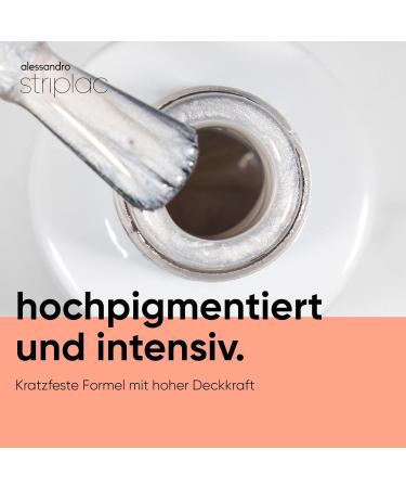 alessandro Striplac Uv Nail Polish Satin White Shimmer opaque and scratch resistant up to 15 days easy to apply gentle removal technology vegan white 65 ml - Buy Online on GoSupps.com