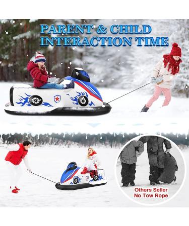 Inflatable Snow Tubes for Kids and Adults | 70'' Snowmobile Sleds with Reinforced Handles | Outdoor Winter Toys for Family Fun - Buy Online on GoSupps.com