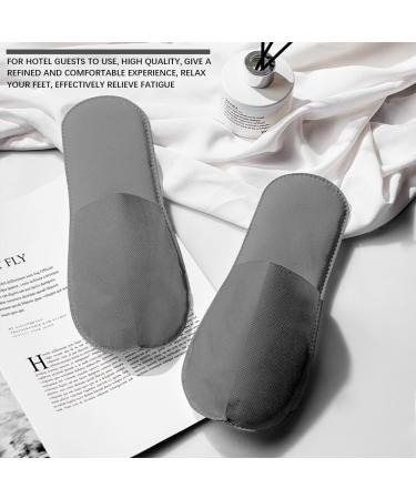 FERCAISH 20 Pairs Disposable Slippers Closed Toe Spa Slippers Non-slip Hotel Guest Slippers For Men Women Travel Home Wedding Party Use (Grey) - Buy Online on GoSupps.com