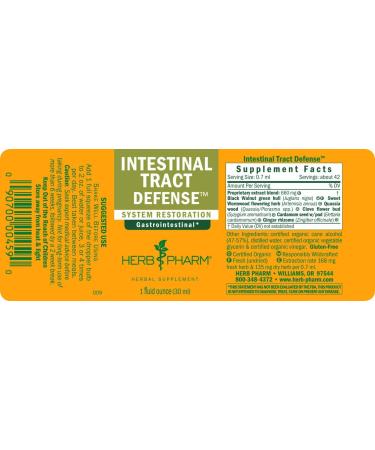 Herb Pharm Intestinal Tract Defense Liquid Herbal Formula with Wormwood Liquid Extract - 1 Ounce Brown (FITRC01) 1 Fl Oz (Pack of 1) - Buy Online on GoSupps.com