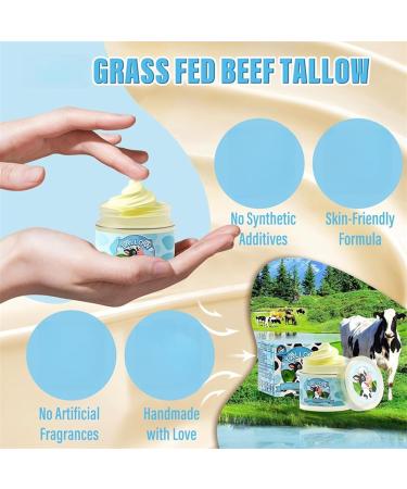  Generisch Beef Tallow Face Moisturizer | 50g Organic Beating Butter | Organic Sebum Cream Unscented Quickly Penetrates - For Dry & Sensitive Skin - Buy Online on GoSupps.com