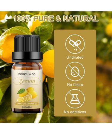 Sedbuwza 100% Pure Organic Lemon Essential Oil - Ideal for Diffusers Humidifiers Soaps Candles & Perfumes - Aromatherapy Gift - Buy Online on GoSupps.com