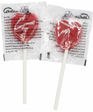 Cherry Heart Shape Lollipops/Lolly PACK OF 50 .Ideal for Party Favours Weddings Birthdays baby shower Anniversary and Valentines decorations. - Buy Online on GoSupps.com