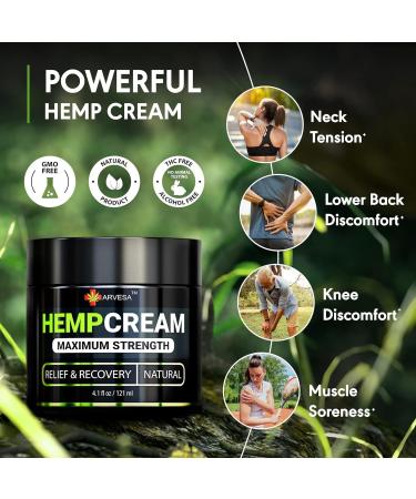 High Strength Hemp Cream Gel | Soothes Joints Muscles & Sore Areas | Natural Relief for Feet Knees Neck & Back - Buy Online on GoSupps.com