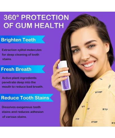 Purple Toothpaste for Teeth Whitening and Stain Removal | Sensitive Teeth Formula | Extra Whitening Gel for Yellow Stain Removal - Buy Online on GoSupps.com