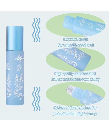 Chri 10ml Roll On Glass Bottles - 8 Pack for Essential Oils Perfumes and Lotions - Macaron Colors - Buy Online on GoSupps.com