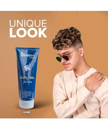 KALIVE Curl Gel for Men - Quality 8 oz Hair Gel Defines Curls Reduces Frizz Enhances Waves | Perfect Men's Hair Products - Buy Online on GoSupps.com