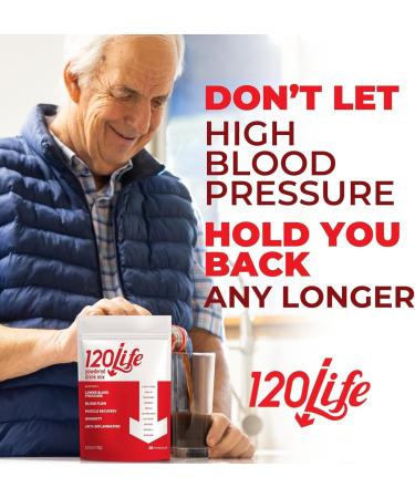 120LIFE Blood Pressure Support Natural Beet Root Powder Drink Mix with Pomegranate Powder Cranberry Supplement Tart Cherry Hibiscus and Magnesium (28 Servings) - Gluten-Free Vegan - Buy Online on GoSupps.com