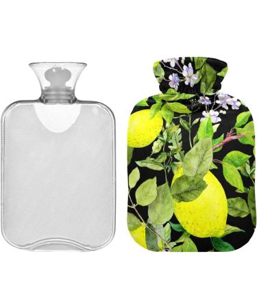 Hot Water Bottles with Lemon Fruits Cover - 2L Pain Relief Bag for Warming Hands & Comfort - Buy Online on GoSupps.com