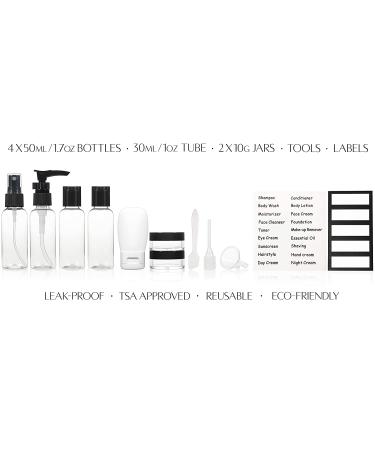 GLOBEGEAR Travel Bottles & TSA Approved Toiletry Bag Set (Model GG1) - Vacation & Airplane Travel Essentials - Buy Online on GoSupps.com