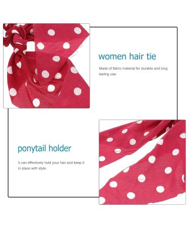 LEORX Polka Dot Hair Scrunchies - 3pcs Vintage Chiffon Scarf Ties for Women and Girls - Buy Online on GoSupps.com