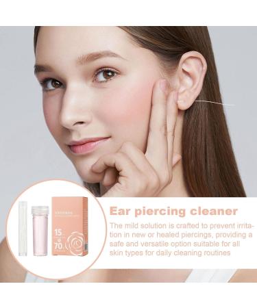 Ear Piercing Cleaning Kit 70 Pieces Ear Wax Removal Solution 15ml for Men Women Travel Home - Buy Online on GoSupps.com
