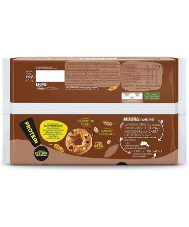  Italian Gourmet E.R. Misura Protein Cookies with Chocolate Chips and Oatmeal | Rich in Vegetable Protein | Italian Flour Cookies Cookies 260g + Polpa Italian Gourmet Polpa 400g - Buy Online on GoSupps.com