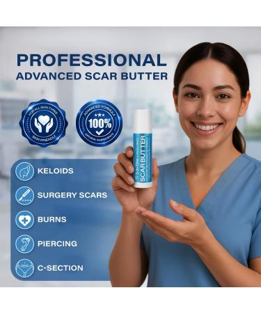 KELODA Keloid Scar Care Butter Stick - Surgical Scars & Keloids Removal Balm with Cocoa & Shea Butter - For Stretch Marks, Acne, Piercings | Coconut & Jojoba Oils - Effective Anti-Scar Treatment - Buy Online on GoSupps.com