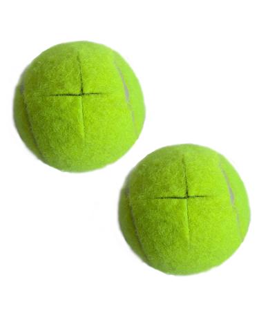 Mxkoso Precut Walker Tennis Balls Heavy Duty Long Lasting Felt Pad Glide Coverings for Chairs Desks Furniture Legs and Floor Protection 2 PCS (Yellow)