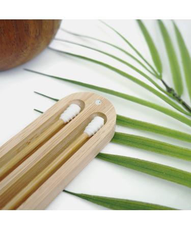 Eco-Friendly Silicone Cotton Swabs | Washable & Reusable with Bamboo Storage Box - International Shipping Available - Buy Online on GoSupps.com