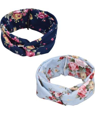 Willingood Women's Floral Headband | Multi-Colored Turban Hair Wrap | 6-Pack Hair Accessories - 8.5cm Width - Buy Online on GoSupps.com